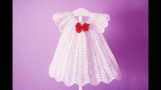 Crochet Christmas party dress white Majovelcrochet crochet [upl. by Farrica]