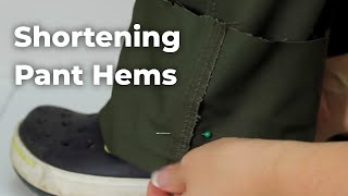 Learn How To Sew Alterations  Shortening Pant Hems Episode 14 [upl. by Ian]