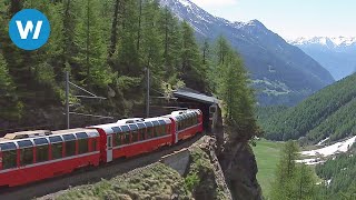 Worlds Most Beautiful Railway  The Bernina Express [upl. by Hawk642]