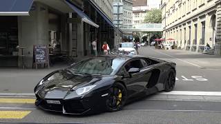 Loud Lamborghini Aventador LP7004 w Capristo exhaust in Zurich Brutal sound [upl. by Winston]