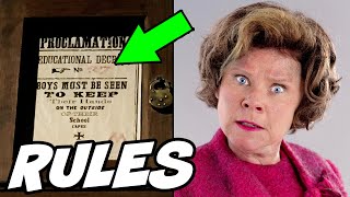 ALL of Umbridges RULES at Hogwarts  Harry Potter Explained [upl. by Anilag981]