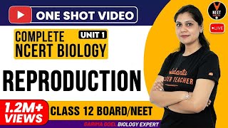 Complete 12th NCERT Biology Reproduction Unit 1 One Shot  CBSE 12th Board Exam  Garima Goel [upl. by Alyss768]