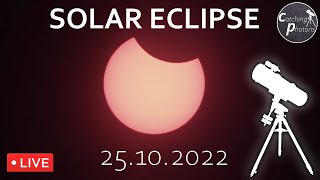 LIVE  Solar Eclipse 25102022 through Telescope [upl. by Atilrahc]