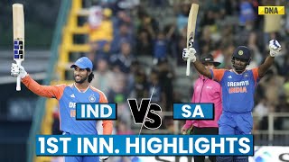 India Vs South Africa Highlights 4th T20 Sanju Samson Tilak Varma Slam Centuries IND Make 2831 [upl. by Lynnelle]