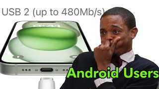 Android Users react to iPhone 15 finally getting USBC [upl. by Anehsuc]