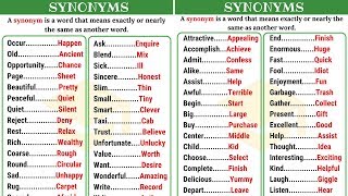 60 Super Useful Synonyms in English to Expand Your Vocabulary Part I [upl. by Fasa]