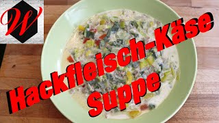 HackfleischKäseSuppe einfach und lecker  4k Video [upl. by Collimore987]