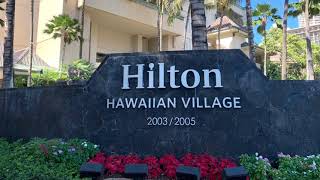 Waikiki Hilton Hawaiian Village Resort View Room Tapa Tower Room Tour [upl. by Karas]