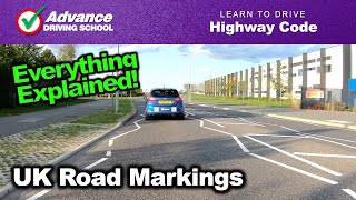 Understanding UK Road Markings  Learn to drive Highway Code [upl. by Abehsile]