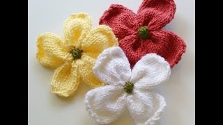 How To Knit A Dogwood Blossom [upl. by Nylyoj]