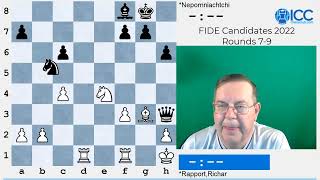 FIDE Candidates 2022  Rounds 79 [upl. by Eiloj877]