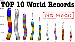 Slitherio  1  TOP 10 World Records Ranking Hall Of Fame Compilation No MOD No Hack No zoom [upl. by Elagiba695]