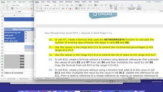 05 Excel module 3 project part 5 Computer literacy gomel [upl. by Euqinmod780]