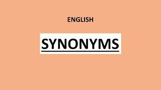 English synonyms Useful for IEO International English Olympiad exam [upl. by Adnalue25]