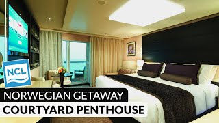 Norwegian Getaway  Haven Courtyard Penthouse with Balcony Full Tour amp Review 4K  Category HF [upl. by Aracot41]