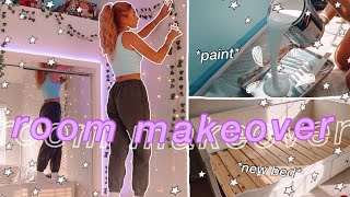 EXTREME ROOM MAKEOVER TRANSFORMATION aesthetictiktokpinterest inspired bedroom [upl. by Joela]