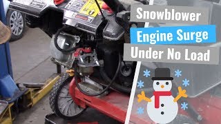 Snowblower Engine Surging [upl. by Chelsea]