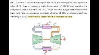 Thermodynamics Mech3001  Week 8  Problem 4 981 [upl. by Orran]