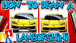 How To Draw A Lamborghini Huracan Front View [upl. by Leiuqeze]