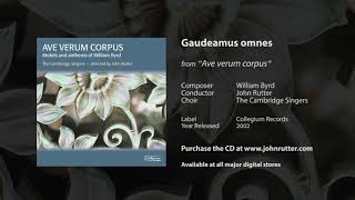 Gaudeamus omnes  William Byrd John Rutter The Cambridge Singers [upl. by Annaynek]