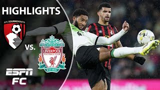 Bournemouth vs Liverpool  Carabao Cup Highlights  ESPN FC [upl. by Garap136]