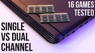 Single Channel vs Dual Channel Memory  Laptop Gaming and CPU Benchmarks [upl. by Keyte]