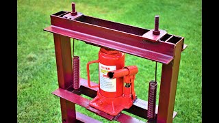 MAKING HOMEMADE HYDRAULIC PRESS 10 ton [upl. by Aleydis690]