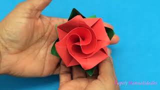 Tutorial Rosas de papel perfectas para regalos 🌹 [upl. by Layap]