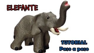 Como hacer un elefante de plastilina  How to make a clay elephant [upl. by Reerg]