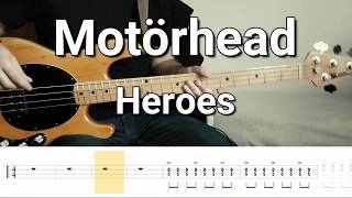 Motörhead  Heroes Bass Cover Tabs [upl. by Irahc]