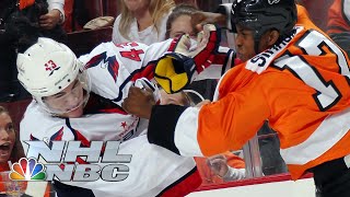 Top 10 NHL fights of all time  NBC Sports [upl. by Randie]