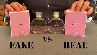 Fake vs Real Chanel Chance Eau Tendre Perfume [upl. by Atinob]