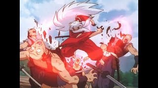 Inuyasha  youkai inuyasha kills bandits scene [upl. by Ennaylil]