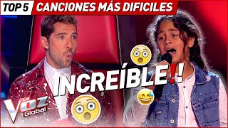 Las canciones MÁS DIFÍCILES de cantar en La Voz Kids [upl. by Eittol]