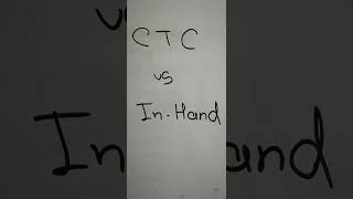 CTC vs Inhand Salary [upl. by Ariajay]