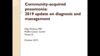 Community Acquired Pneumonia 2019 New Guidelines Update [upl. by Ellerrehc]