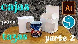 Cajas para tazas 🎁 TUTORIAL  medidas  100 recomendado 👉 sublimadas y personalizadas PARTE 2 [upl. by Ardnosal990]