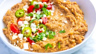 Perfect Homemade Refried Beans Recipe [upl. by Eleira]