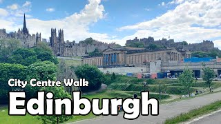 Edinburgh City Centre Walk【4K】 Lets Walk 2021 [upl. by Shimkus]