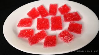 Jelly Candy  Gummy Candy  Jujubes recipe  Home made fruit candy [upl. by Perlie]