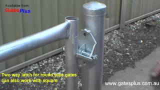 Gate Latch 2 way for round pipe and square [upl. by Quartet]