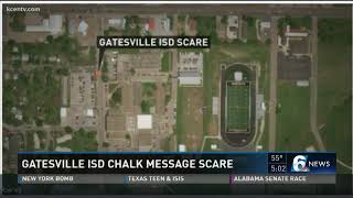 Gatesville ISD chalk message scare [upl. by Erihppas]