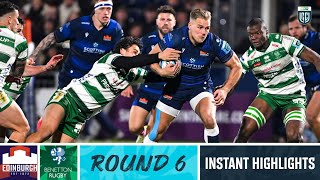 Edinburgh v Benetton  Instant Highlights  Round 6  URC 202324 [upl. by Juakn]