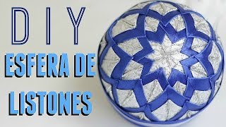 COMO HACER UNA ESFERA DE NAVIDAD FACIL Y BARATA DIY PATCHWORK CHRISTMAS ORNAMENT [upl. by Ddarb]