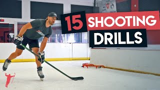 15 HOCKEY SHOOTING DRILLS PERFECT FOR AT HOME 🏒 [upl. by Zipah]