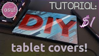 DIY  Custom drawing tablet covers for SUPER CHEAP How To [upl. by Amaleta]