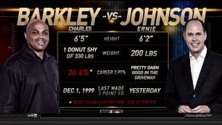 Inside the NBA Barkley vs Johnson 3 Point Contest  Inside the NBA  NBA on TNT [upl. by Duster]