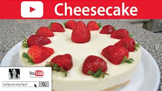 CHEESECAKE FRIO SIN HORNO  VickyRecetaFacil [upl. by Ydisac]