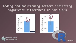 Add and position letters indicating significant differences in bar plots [upl. by Key]