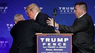 Donald Trump rushed off stage during rally in Nevada [upl. by Yknarf724]